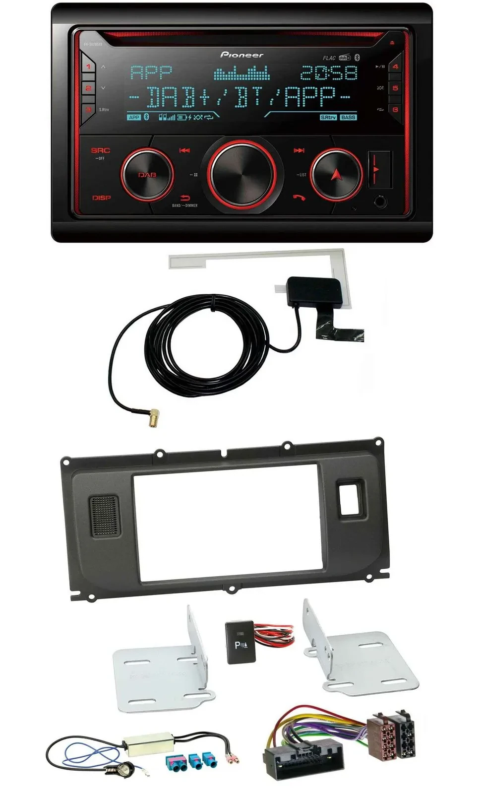 Автомагнитола для Land Rover Evoque (с 2011) Pioneer 2-DIN CD USB Bluetooth DAB