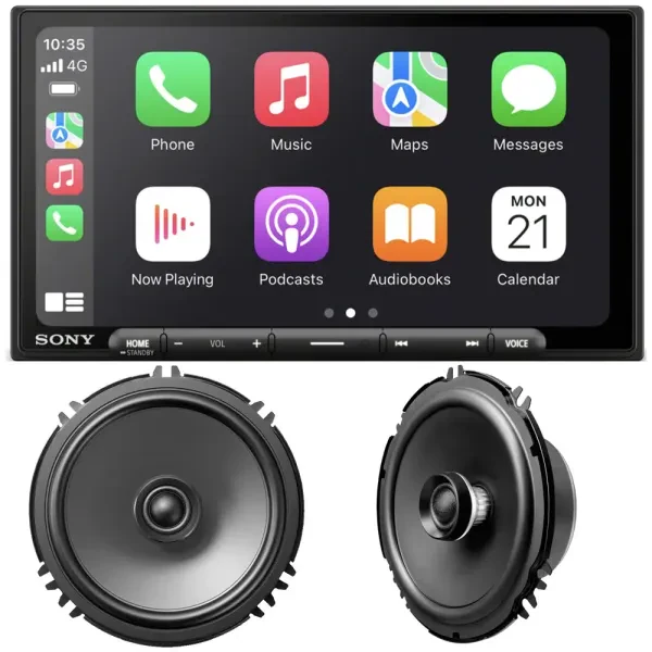 Sony XAV-AX6000 with XS160GS 6.95" Multimedia Receiver with 6.5" Speakers