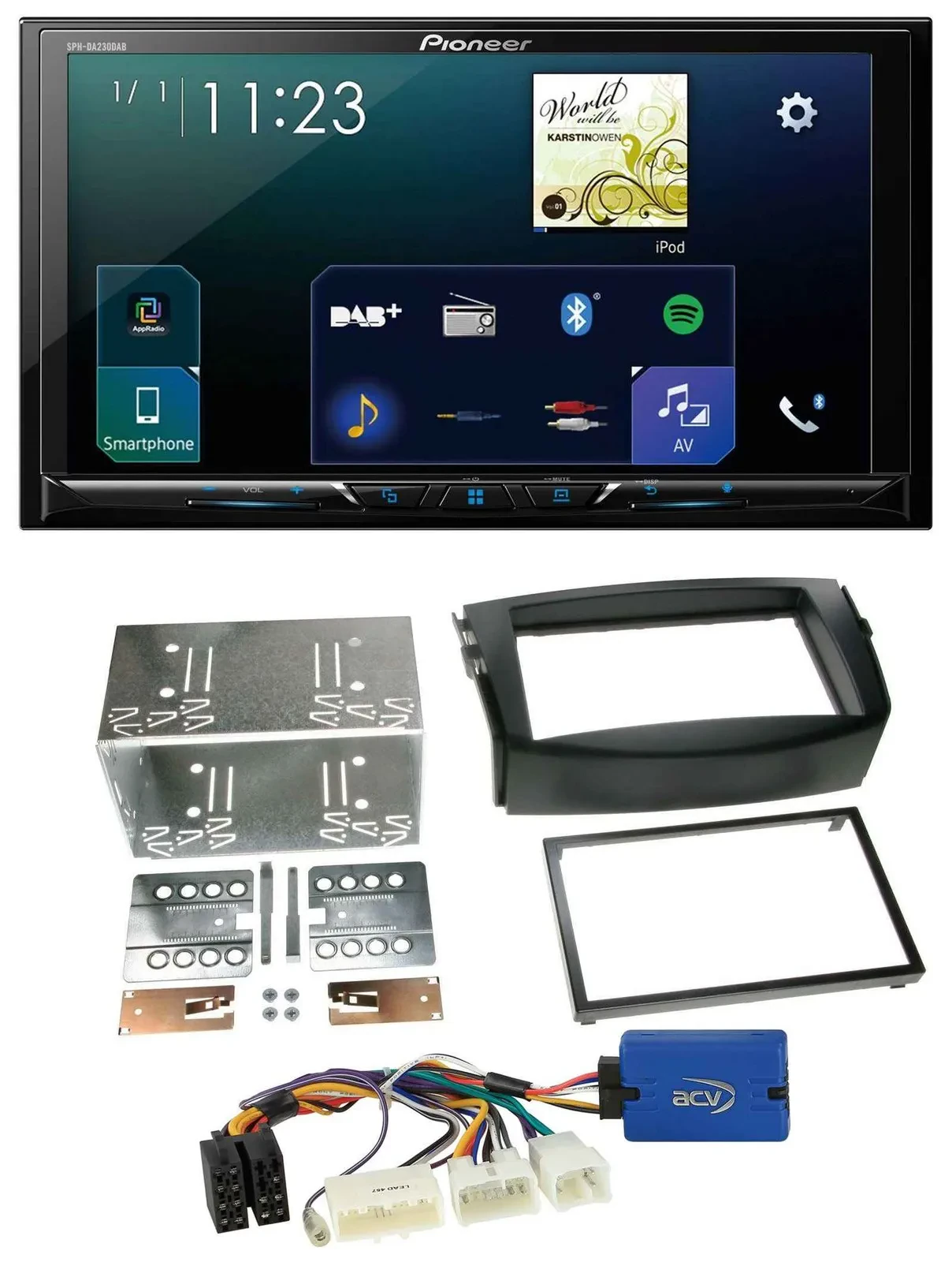 Pioneer MP3 Bluetooth USB 2DIN DAB Autoradio für Toyota RAV 4 2011-2013 28 Pin