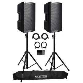 Alto Professional TS312 12" 2-Way Powered Speaker 2-Pack with Stands