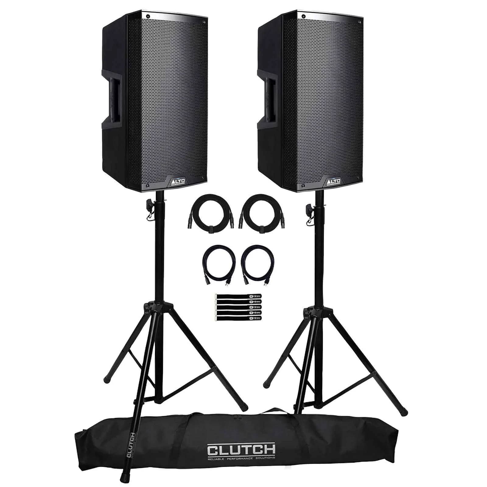 Alto Professional TS312 12" 2-Way Powered Speaker 2-Pack with Stands