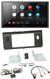 Pioneer USB 2DIN DAB Lenkrad Bluetooth Autoradio für Land Rover Evoque Blindstop