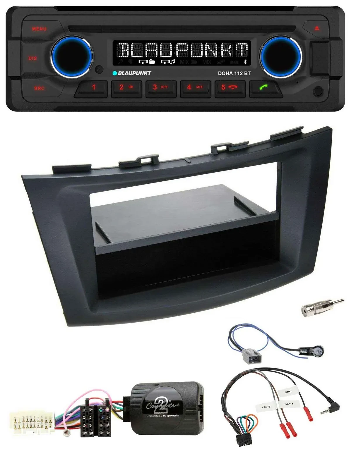 Blaupunkt Lenkrad MP3 CD Bluetooth USB Autoradio für Suzuki Swift Sport ab 2011