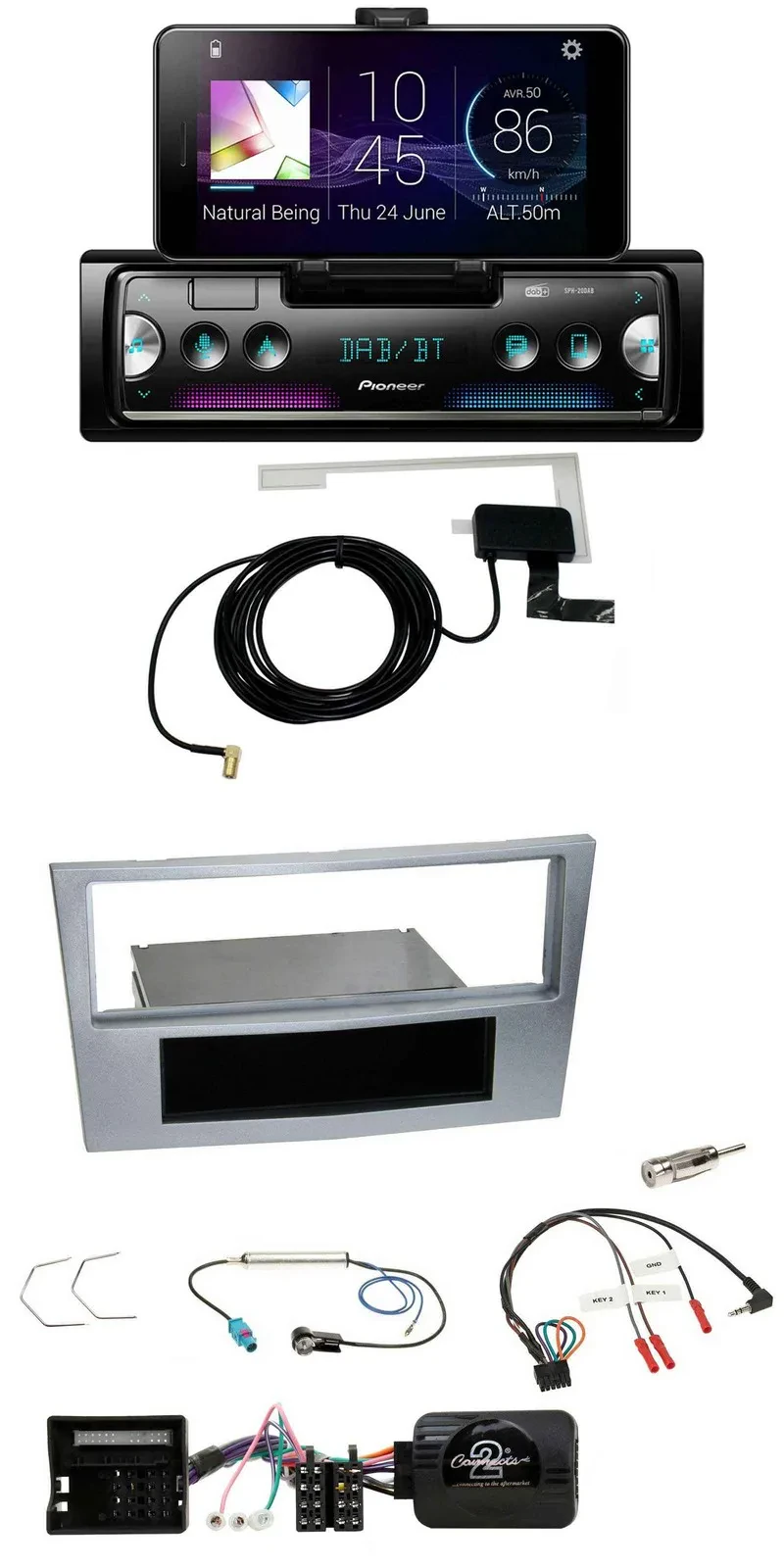 Pioneer DAB Bluetooth Lenkrad USB Autoradio für Opel Astra H Zafira B Corsa D ma