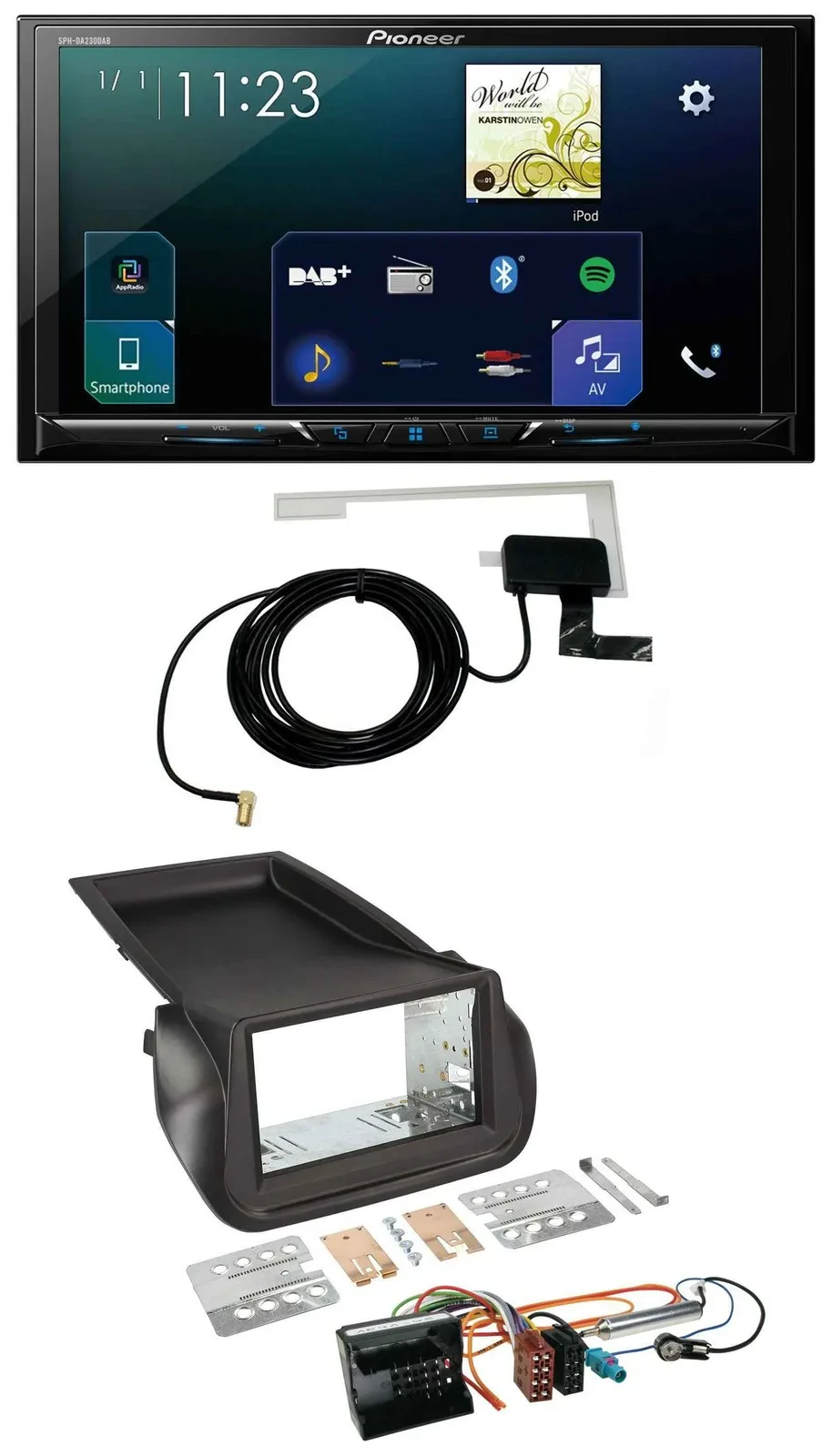 Pioneer 2DIN DAB USB MP3 Bluetooth Autoradio für Citroen Nemo Peugeot Bipper