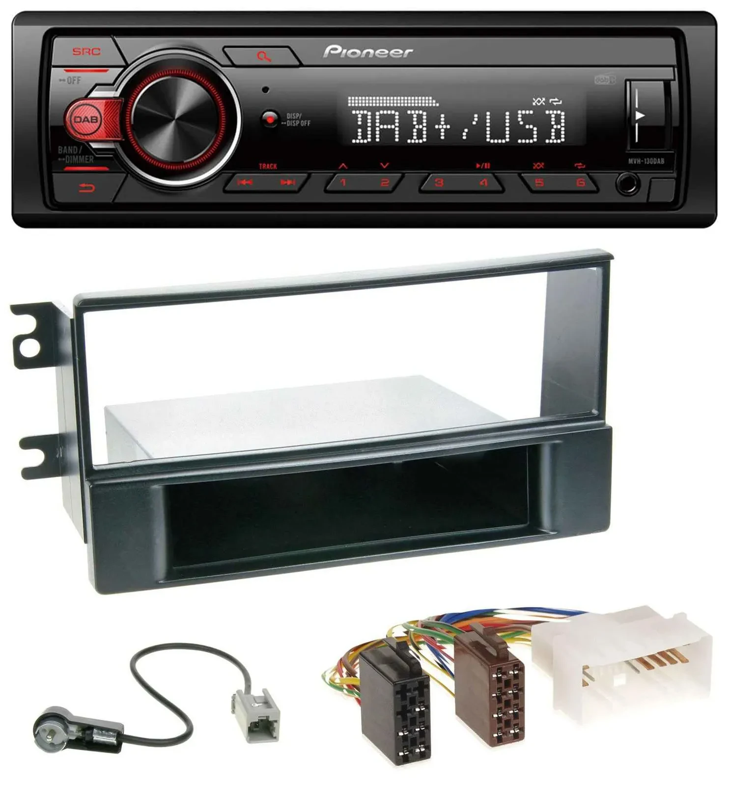 Pioneer MP3 1DIN DAB USB AUX Autoradio für Kia Sportage II (2008-2010)