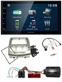Kenwood 2DIN Bluetooth Lenkrad USB DAB Autoradio für Mazda 5 CR 2005-2010 silber