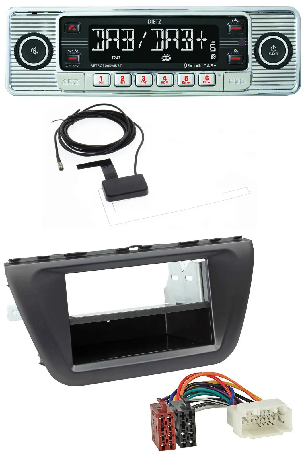 Dietz Bluetooth USB MP3 DAB Autoradio für Suzuki SX4 S-Cross (JY ab 2013)