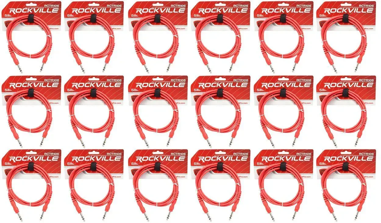 Коммутационный кабель Rockville RCTR106R Red 1.8 м (18 штук)