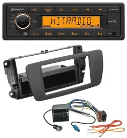 Continental 1DIN USB AUX MP3 Autoradio für Seat Ibiza (ab 12) - tuam grey
