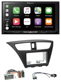 Pioneer 2DIN MP3 USB DAB DVD Bluetooth Autoradio für Honda Civic Hatchback ab 12