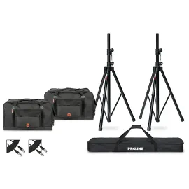 Стойка для акустических систем Road Runner RR3SB12-KIT (набор, 2 шт.) с сумками для 12" колонок (2 шт.) и микрофонным кабелем XLR