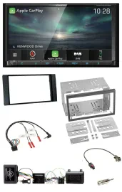 Kenwood Bluetooth USB 2DIN Lenkrad TMC DAB Navigation für Ford Kuga 2008-12 schw
