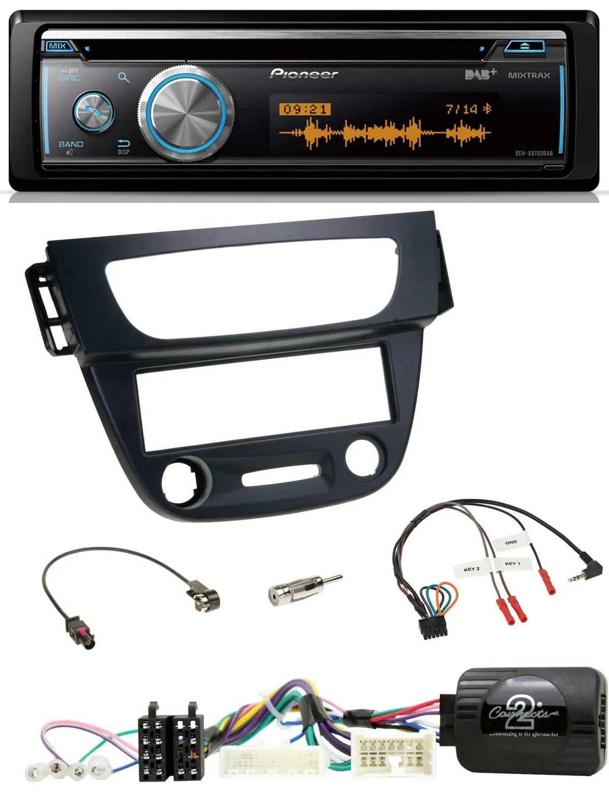 Pioneer Lenkrad DAB USB CD Bluetooth Autoradio für Renault Megane Fluence 2012-2