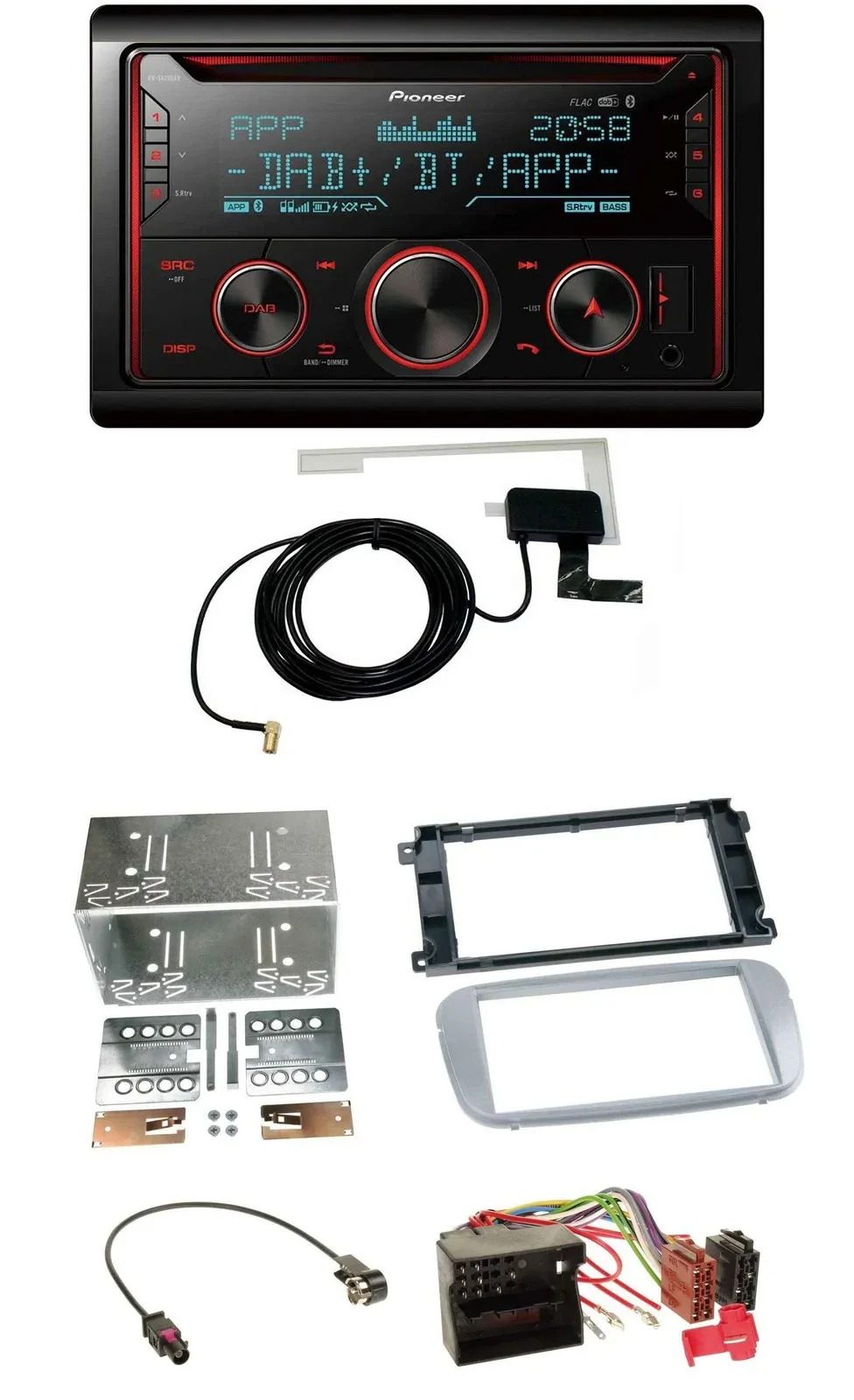 Автомагнитола для Ford Mondeo 2007–2014, S-Max Pioneer 2DIN MP3 DAB USB CD Bluetooth