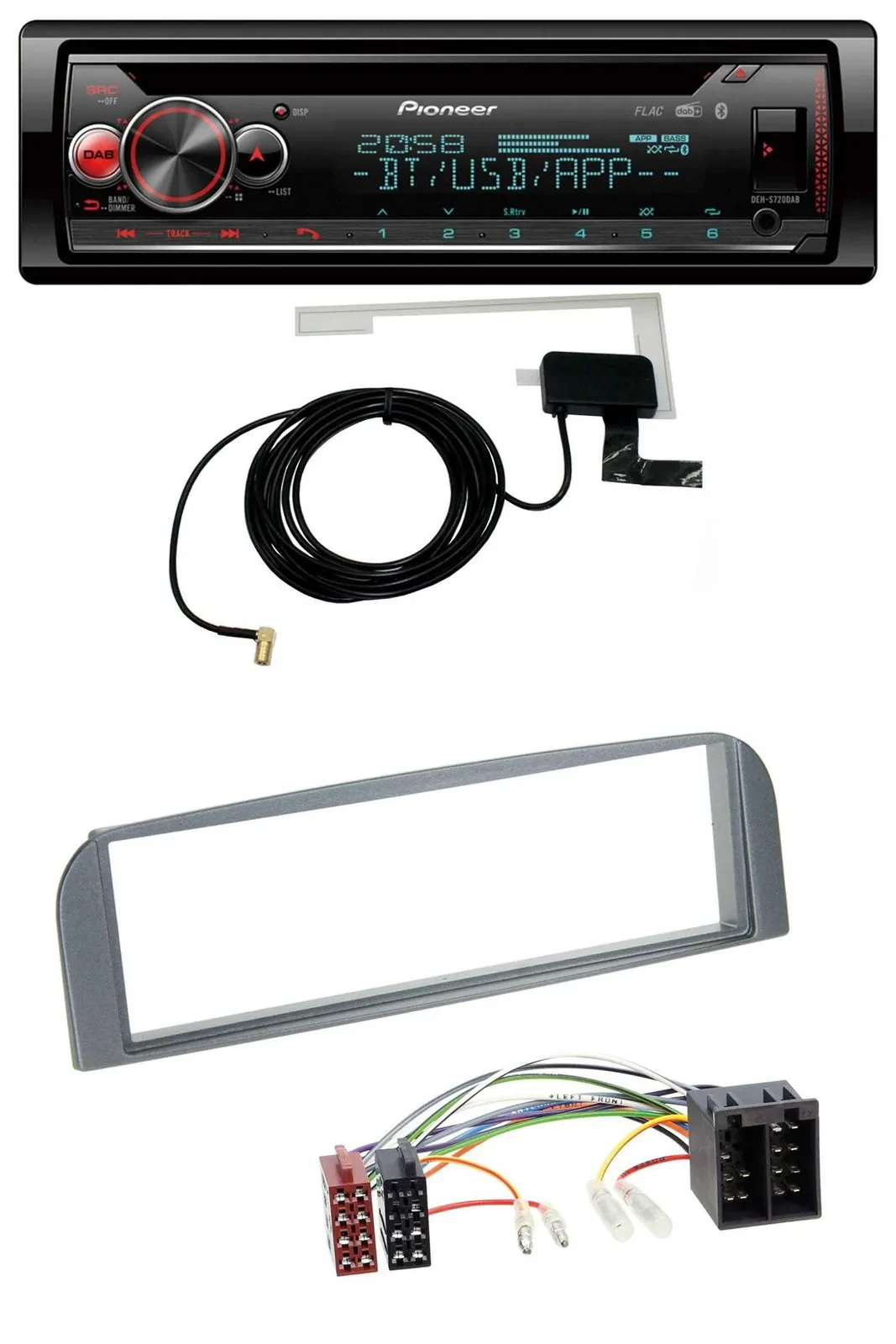 Автомагнитола Pioneer DAB/CD/MP3/USB/Bluetooth для Alfa Romeo 147/GT антрацит