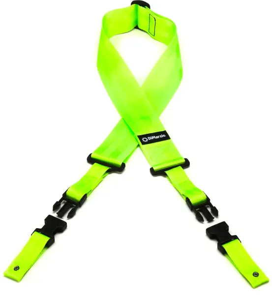 Ремень для гитары DiMarzio DD2200GN ClipLock Neon Green