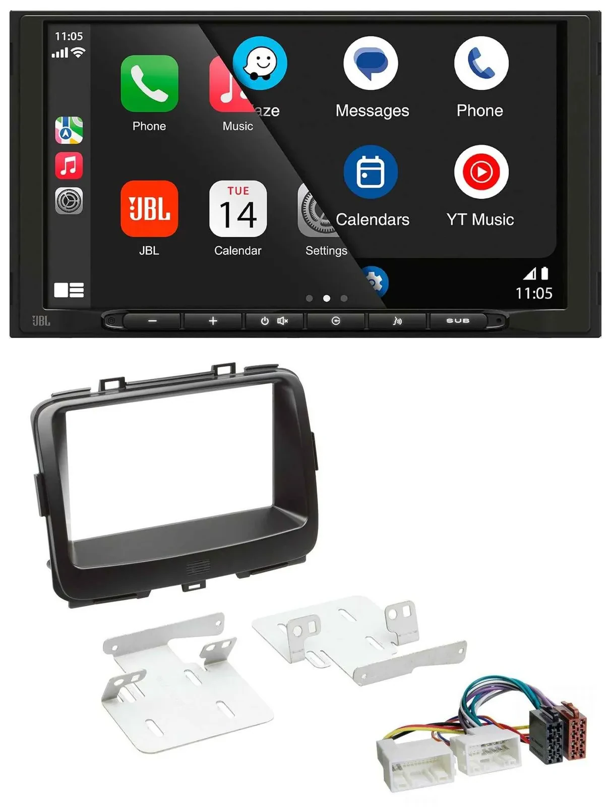 JBL USB 2DIN MP3 Bluetooth AUX Autoradio für Kia Carens 4 RP ab 2013