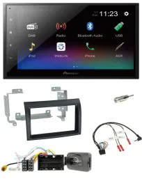 Автомагнитола для Citroen Jumper (с 2014) Pioneer 2DIN, USB, Bluetooth, DAB, чёрная