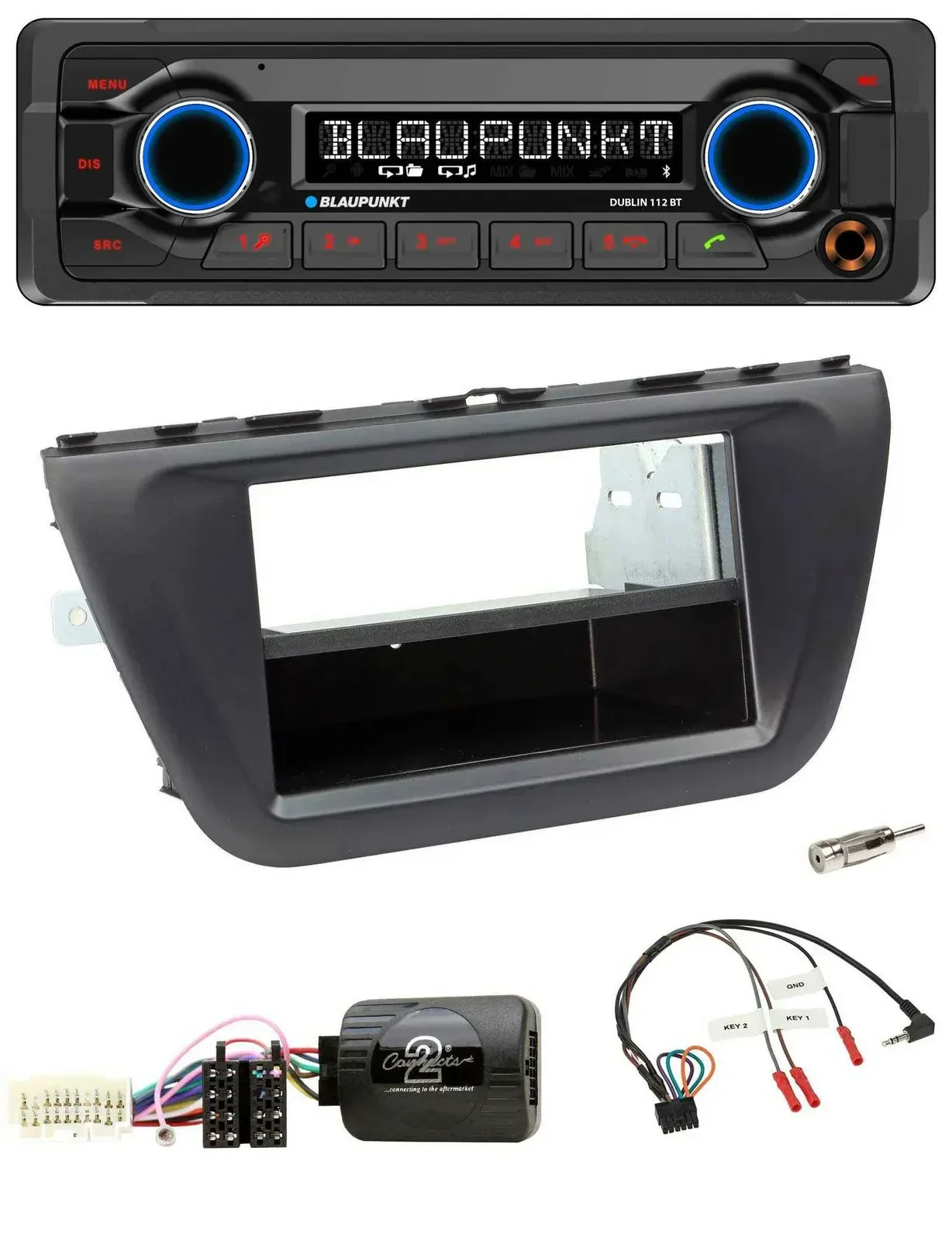 Blaupunkt MP3 Bluetooth USB Lenkrad Autoradio für Suzuki SX4 (ab 2013)