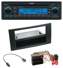 VDO AUX MP3 1DIN CD USB Autoradio für Ford Fusion Transit Kuga 05-12 schwarz