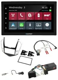 Blaupunkt 2DIN Lenkrad USB Bluetooth DAB Autoradio für Chevrolet Cruze 2011-2016