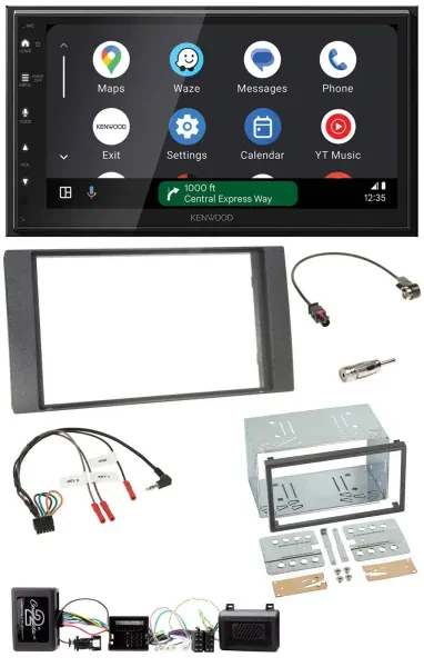 Kenwood DAB Bluetooth USB Lenkrad 2DIN Autoradio für Ford Kuga 08-12 anthrazit