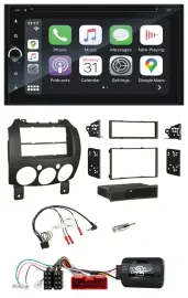 Blaupunkt DAB USB Bluetooth Lenkrad 2DIN TMC Navigation für Mazda 2 2007-2014