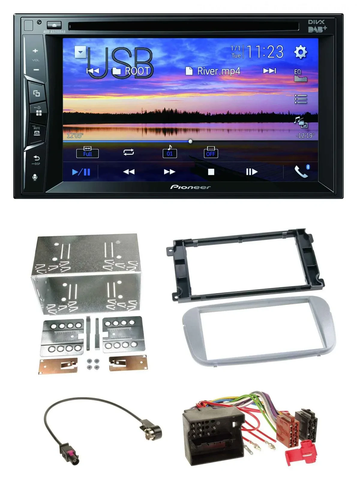Pioneer Bluetooth 2DIN USB DVD DAB MP3 Autoradio für Ford Mondeo 2007-2014 S-Max
