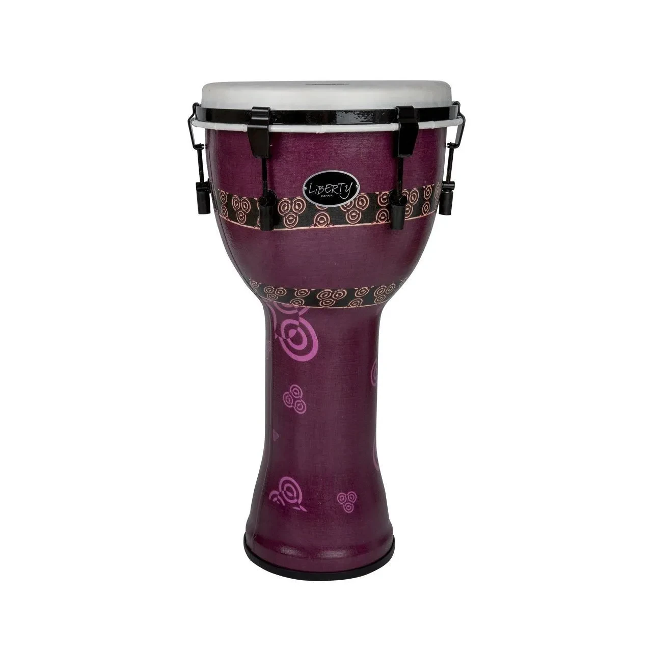 GEWA 12" Djembe Liberty Serie, mechanisch gestimmt, Abstract Bali Purple