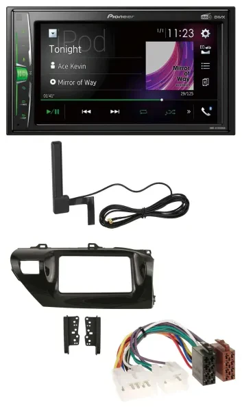Pioneer MP3 DAB AUX 2DIN Bluetooth Autoradio für Toyota Hilux (2015-2020)
