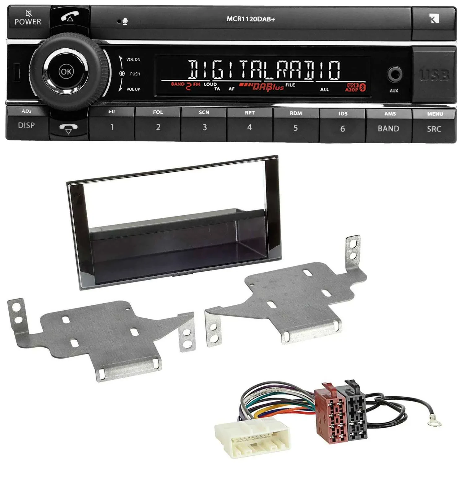 Автомагнитола для Nissan Juke Kienzle Bluetooth, MP3, USB, DAB (с 2014)