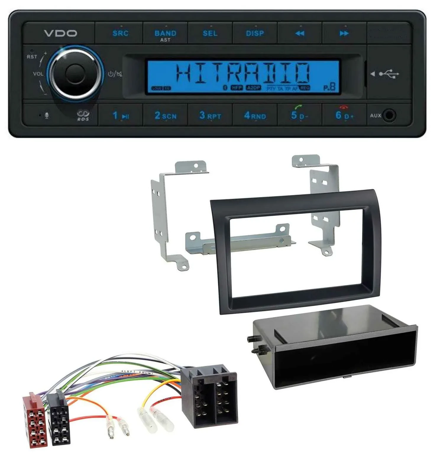 VDO AUX Bluetooth USB MP3 Autoradio für Citroen Jumper Fiat Ducato 06-11 schwarz