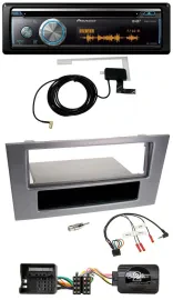 Автомагнитола Pioneer Bluetooth DAB USB CD для Ford Mondeo 2004–2007, антрацит, с поддержкой управления на руле