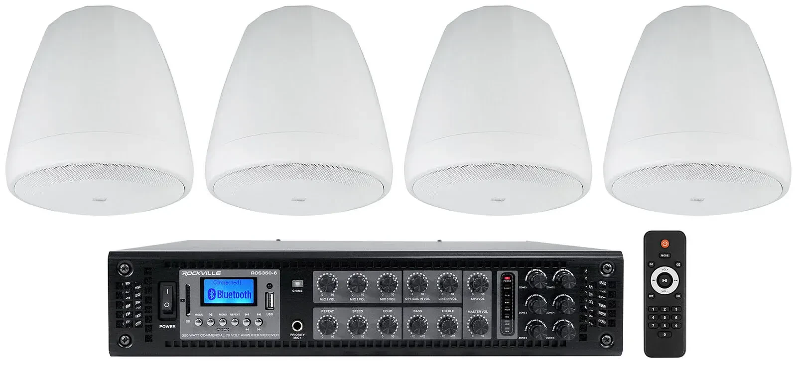 Потолочная акустика JBL Control 67 P/T White с усилителем (4 штуки)