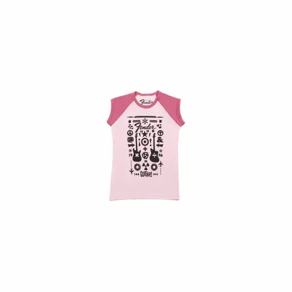 Футболка Fender Guitar Formula Youth T-Shirt - Pink (для детей 8 лет)