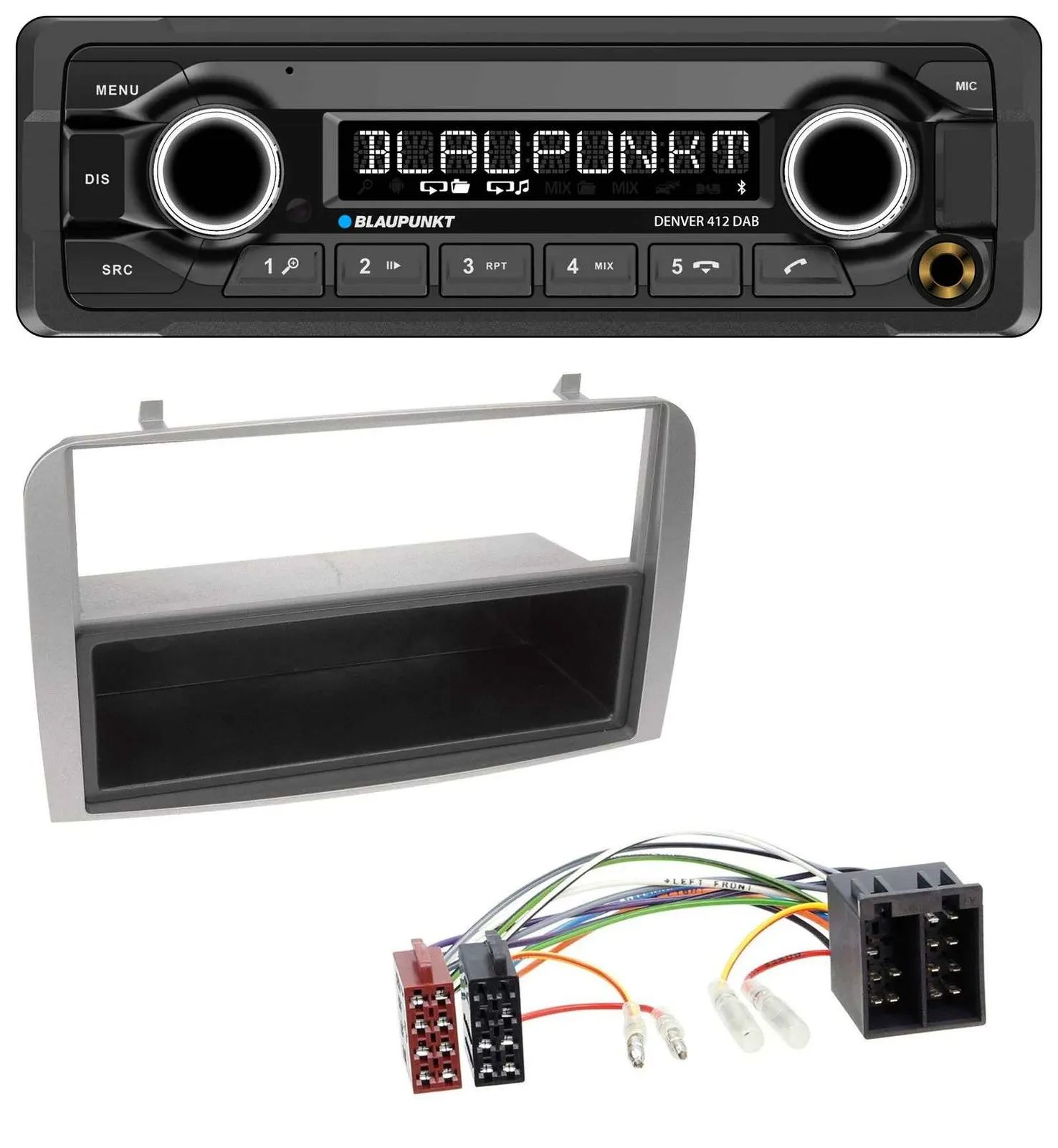 Blaupunkt Bluetooth DAB MP3 USB Autoradio für Alfa Romeo 147 GT silber Ablagefac