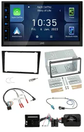 JVC DAB Bluetooth Lenkrad USB 2DIN Autoradio für Opel Corsa C schwarz