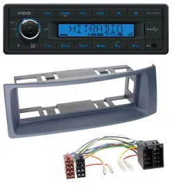 VDO Bluetooth AUX USB MP3 Autoradio für Renault Scenic Megane bis 03 grau