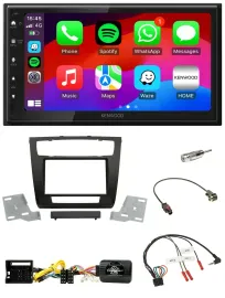 Kenwood Lenkrad USB DAB 2DIN Bluetooth Autoradio für BMW 1er aut. Klima E81/E82/