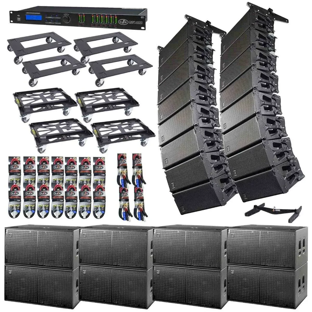 (16) DAS Event 210A 10" Powered Array Speakers & (8) 18" Powered Subs