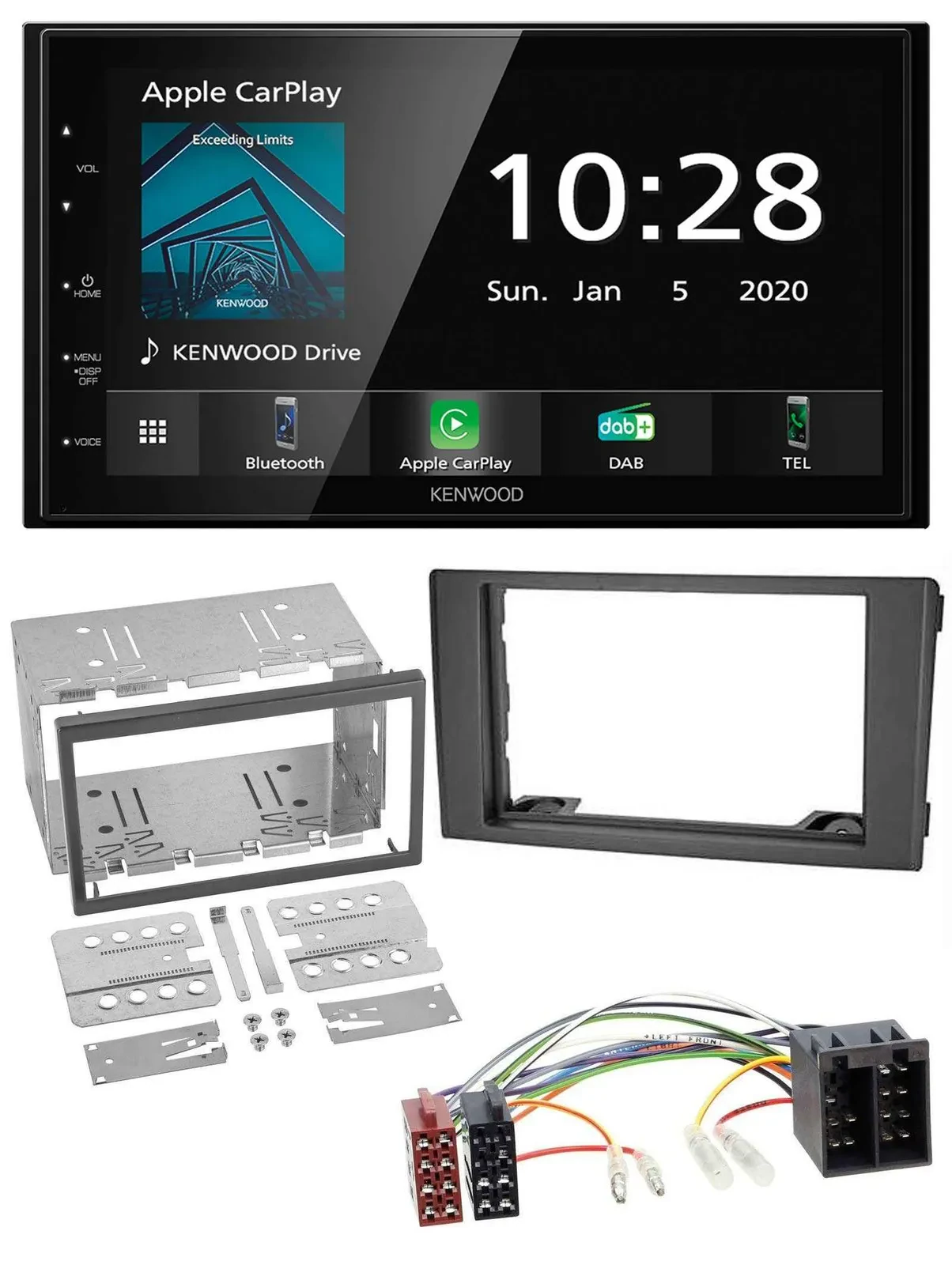 Автомагнитола для Iveco Daily (2006–2014) Kenwood 2DIN, Bluetooth, DAB, USB, MP3, черная