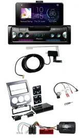 Автомагнитола Pioneer DAB, Bluetooth, USB для Mazda 5 (CR) 2005–2010, серебристая