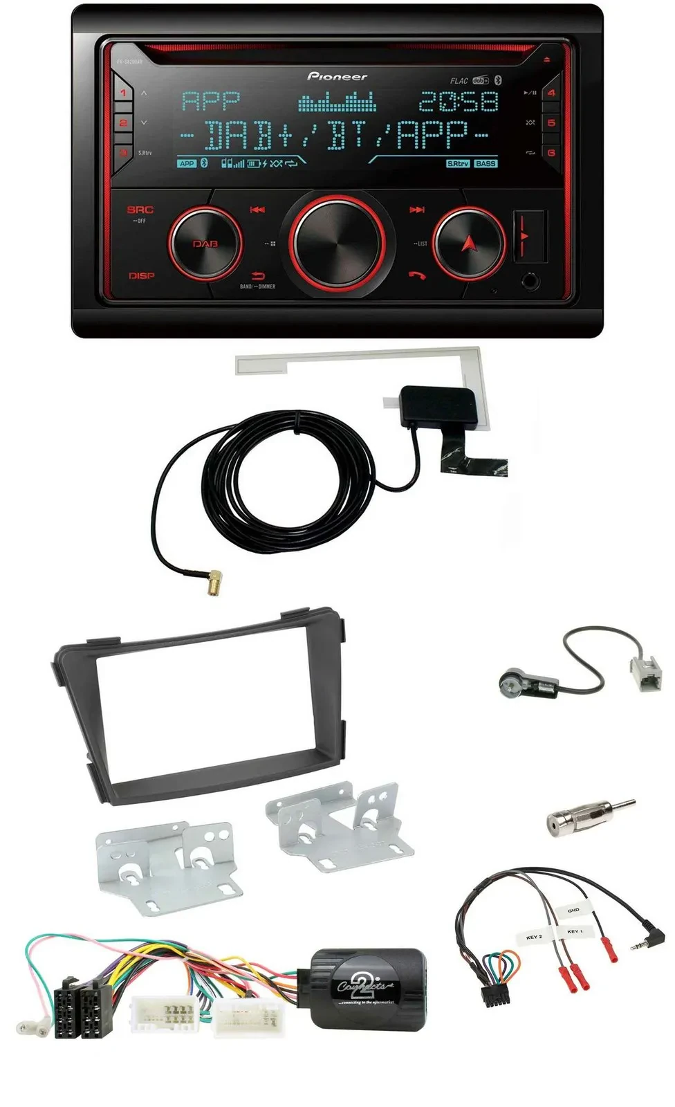 Pioneer 2DIN Lenkrad DAB USB CD Bluetooth Autoradio für Hyundai i40 VF ab 2011 s