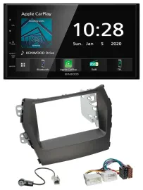 Автомагнитола для Hyundai Santa Fe (с 2012) Kenwood 2-DIN, Bluetooth, DAB, USB, MP3, без навигации