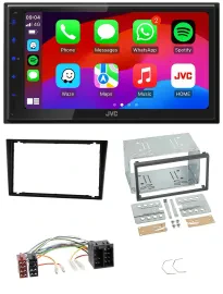 JVC Bluetooth USB MP3 2DIN DAB Autoradio für Opel Combo C Vivaro Corsa C Omega B