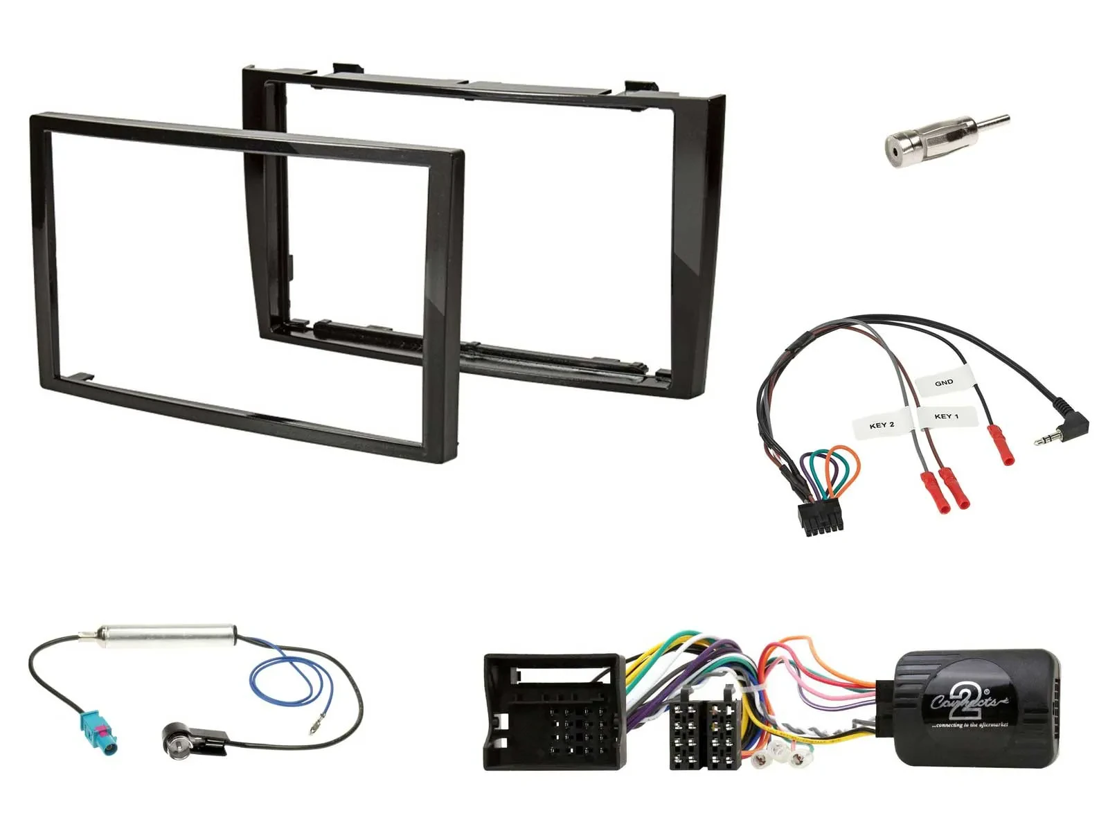 Einbauset Lenkradadapter Doppel DIN Autoradio für Peugeot 308 2007-09 40-Pin