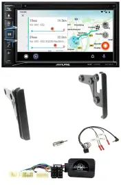 Alpine Bluetooth TMC USB DAB 2DIN Lenkrad Navigation für Toyota Yaris 2007-2010
