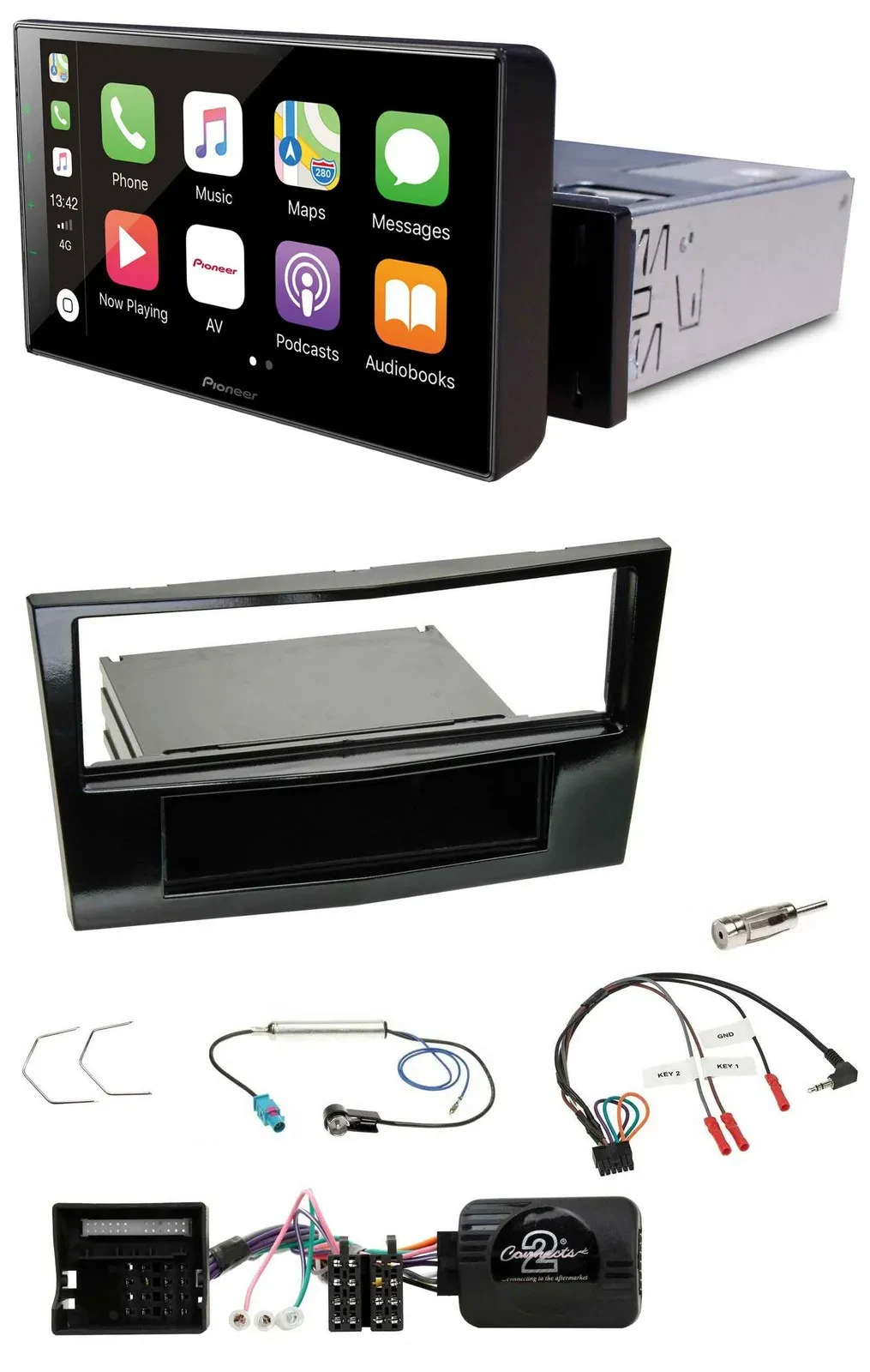 Pioneer Bluetooth Lenkrad DAB USB Autoradio für Opel Astra H Corsa D Zafira B Kl