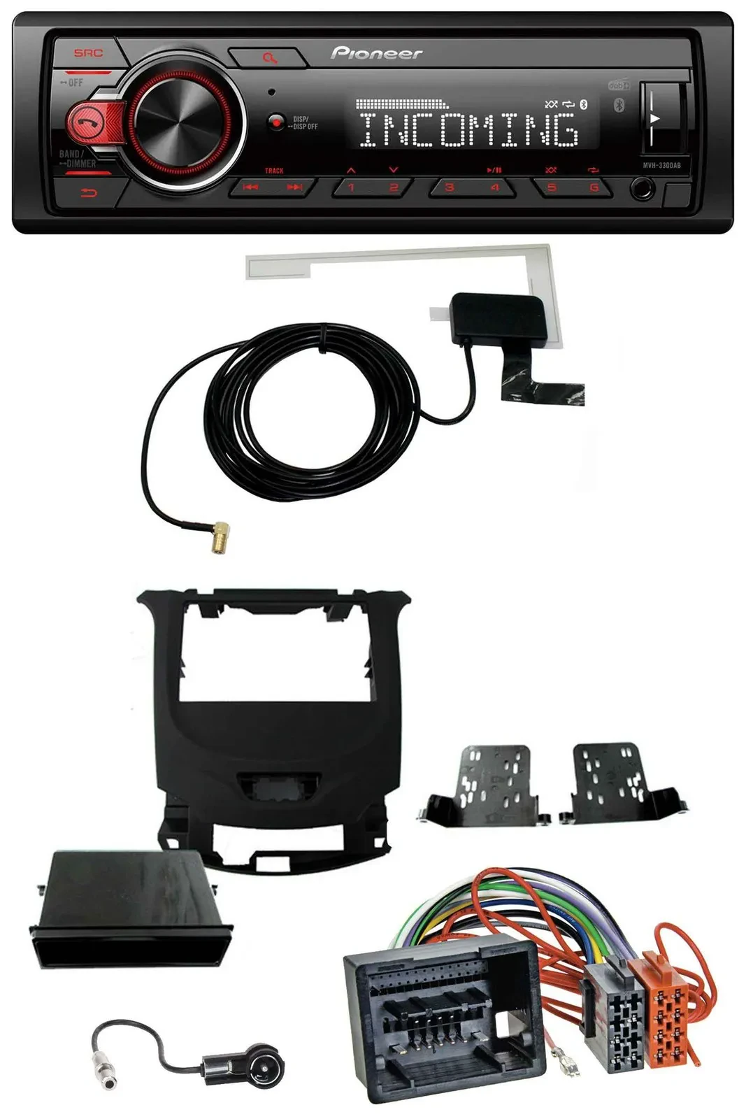 Pioneer MP3 AUX CD DAB USB Autoradio für Chevrolet Cruze ab 2016 Klavierlack/sch